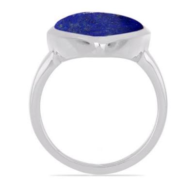 BUY 925 SILVER NATURAL LAPIS LAZULI GEMSTONE BIG STONE RING